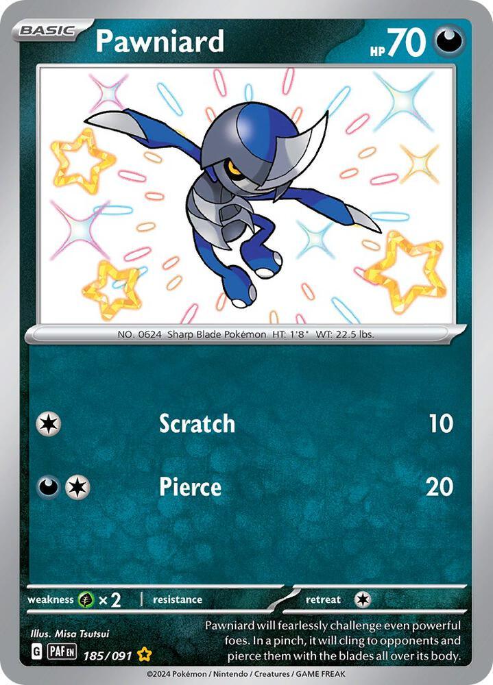 Scarlet & Violet: Paldean Fates Pawniard (185/091) [Scarlet & Violet: Paldean Fates] - Trading Card World