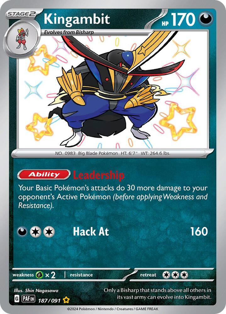 Scarlet & Violet: Paldean Fates Kingambit (187/091) [Scarlet & Violet: Paldean Fates] - Trading Card World