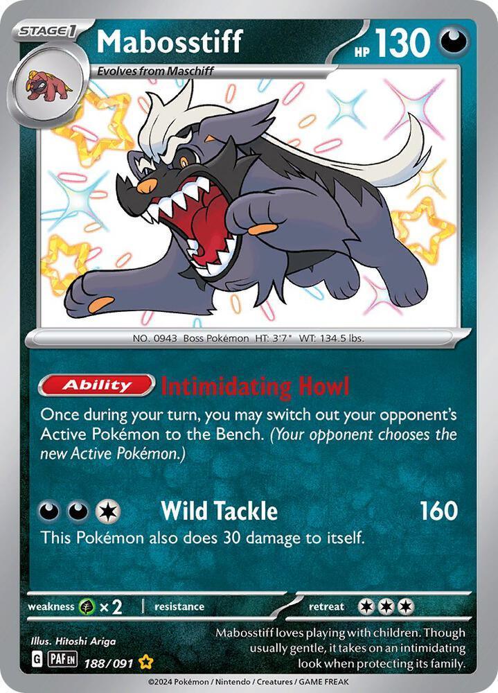 Scarlet & Violet: Paldean Fates Mabosstiff (188/091) [Scarlet & Violet: Paldean Fates] - Trading Card World
