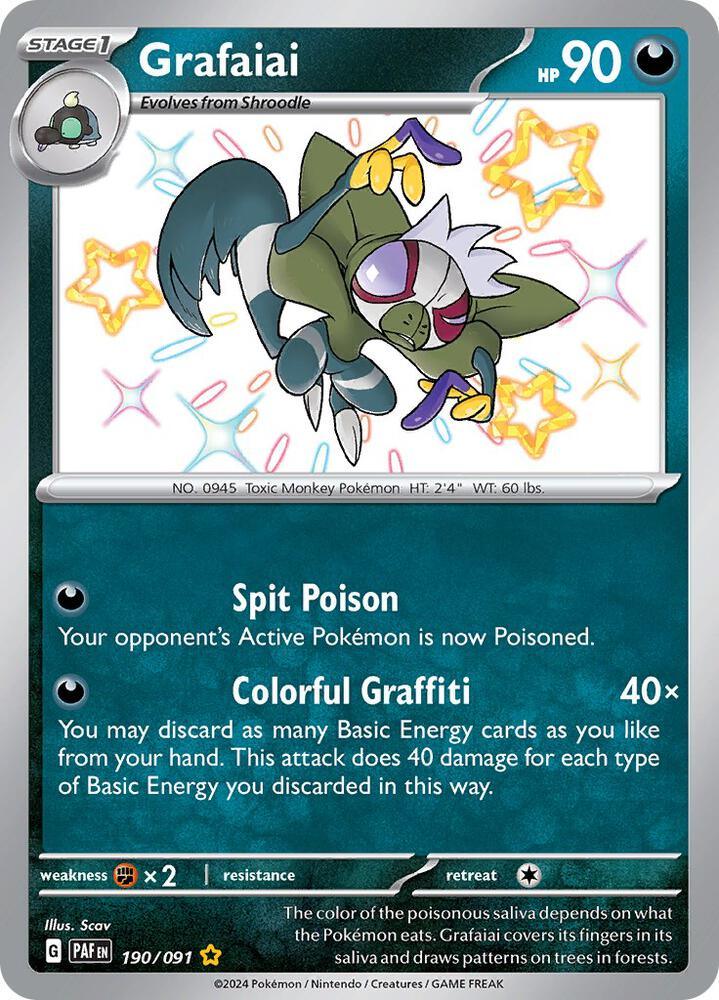 Scarlet & Violet: Paldean Fates Grafaiai (190/091) [Scarlet & Violet: Paldean Fates] - Trading Card World