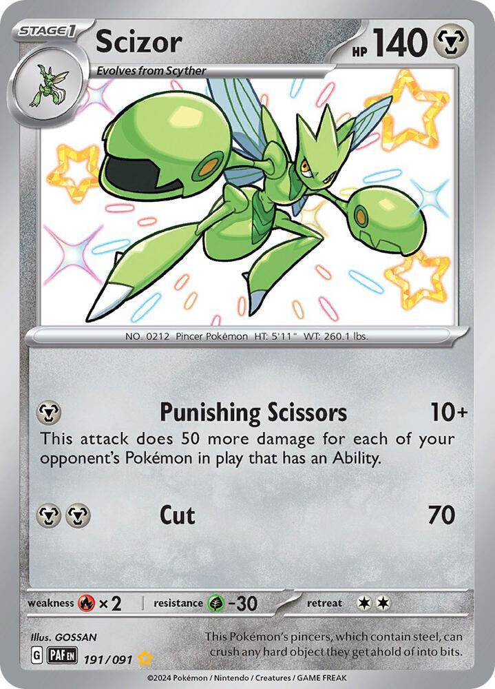 Scarlet & Violet: Paldean Fates Scizor (191/091) [Scarlet & Violet: Paldean Fates] - Trading Card World