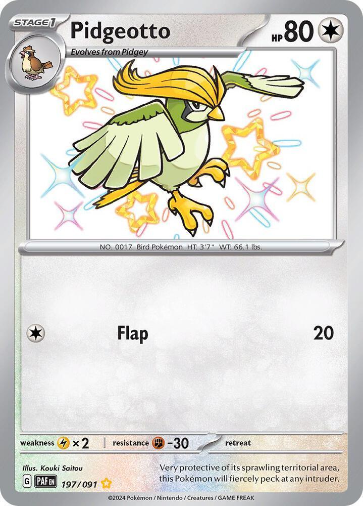 Scarlet & Violet: Paldean Fates Pidgeotto (197/091) [Scarlet & Violet: Paldean Fates] - Trading Card World