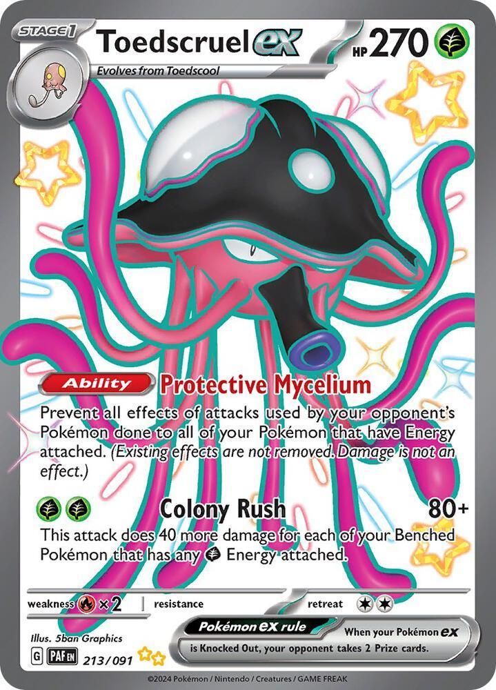 Scarlet & Violet: Paldean Fates Toedscruel ex (213/091) [Scarlet & Violet: Paldean Fates] - Trading Card World