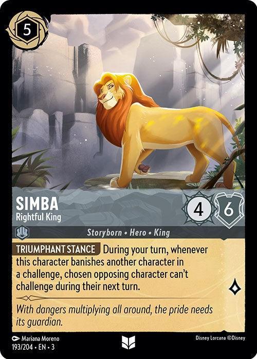  Simba - Rightful King (193/204) [Into the Inklands] - Trading Card World