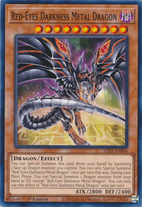 1st Edition, Common, Dark, Dragon, Effect Monster, Legendary Duelists: Season 1 Red-Eyes Darkness Metal Dragon [LDS1-EN004] Common - Trading Card World