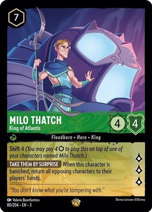  Milo Thatch - King of Atlantis (80/204) [Into the Inklands] - Trading Card World