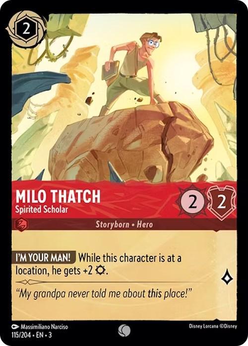  Milo Thatch - Spirited Scholar (115/204) [Into the Inklands] - Trading Card World