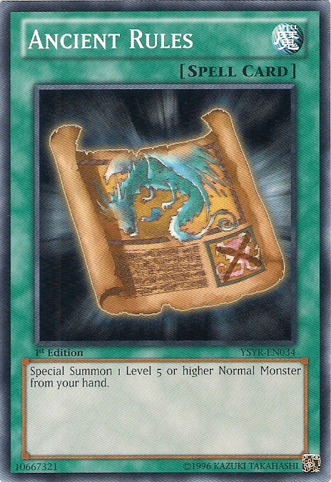 1st Edition, Common, Normal Spell, Spell, Starter Deck: Yugi Reloaded, Unlimited Ancient Rules [YSYR-EN034] Common - Trading Card World