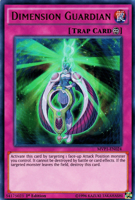 1st Edition, Continuous Trap, The Dark Side of Dimensions Movie Pack, Trap, Ultra Rare, Unlimited Dimension Guardian [MVP1-EN024] Ultra Rare - Trading Card World