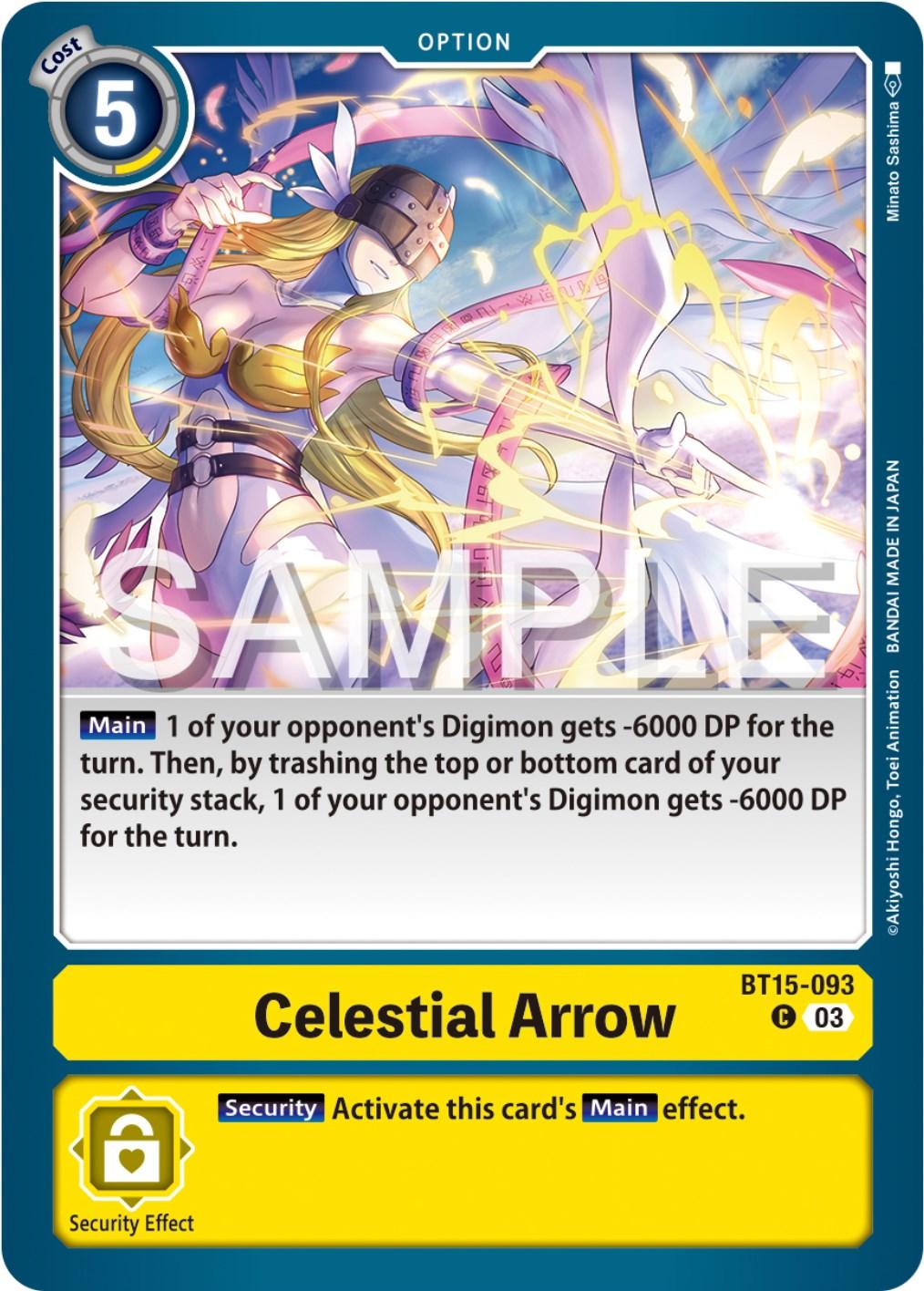 BT15-093, Common, Exceed Apocalypse, Option, Yellow Celestial Arrow [BT15-093] [Exceed Apocalypse] - Trading Card World