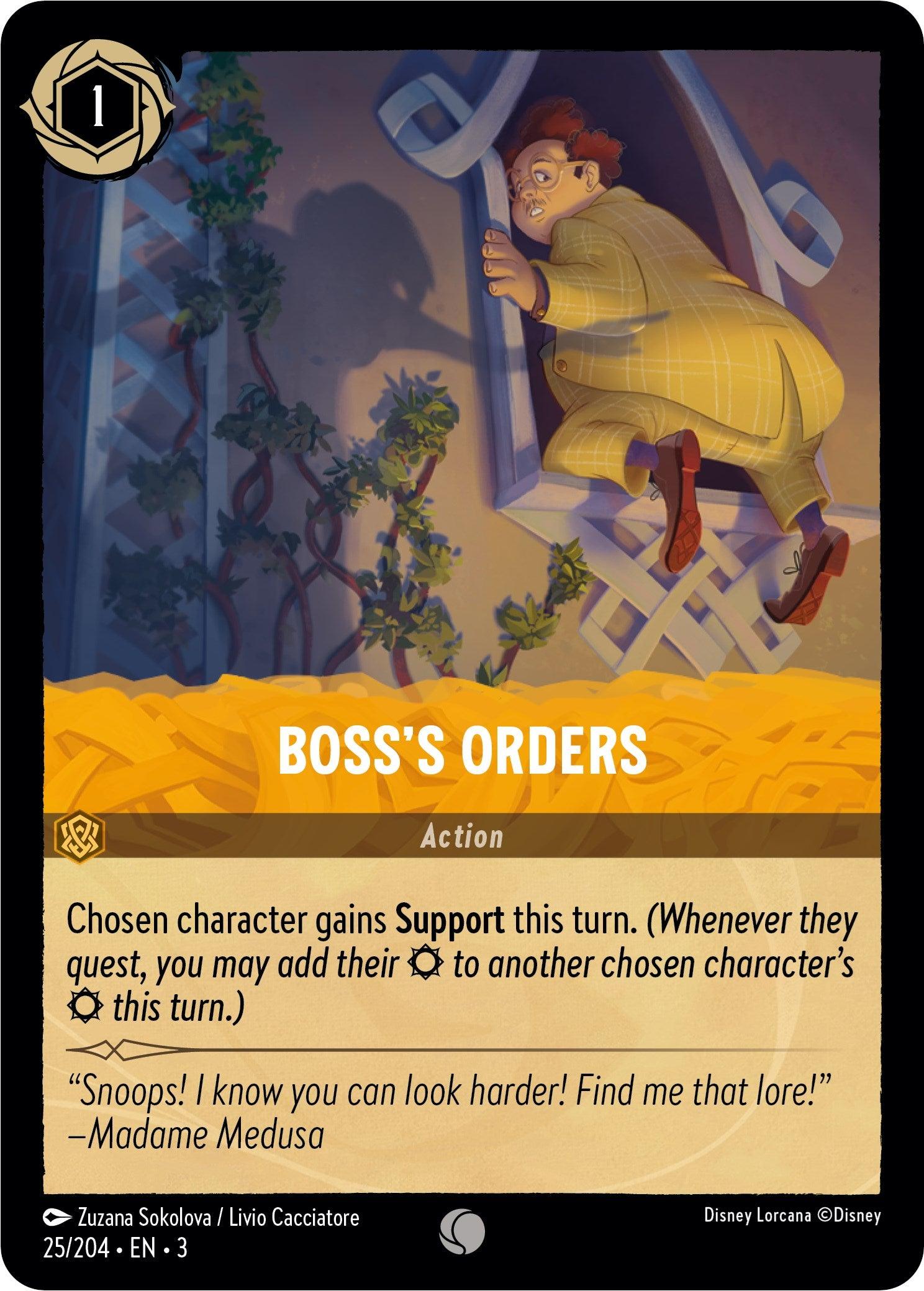  Boss's Orders (25/204) [Into the Inklands] - Trading Card World