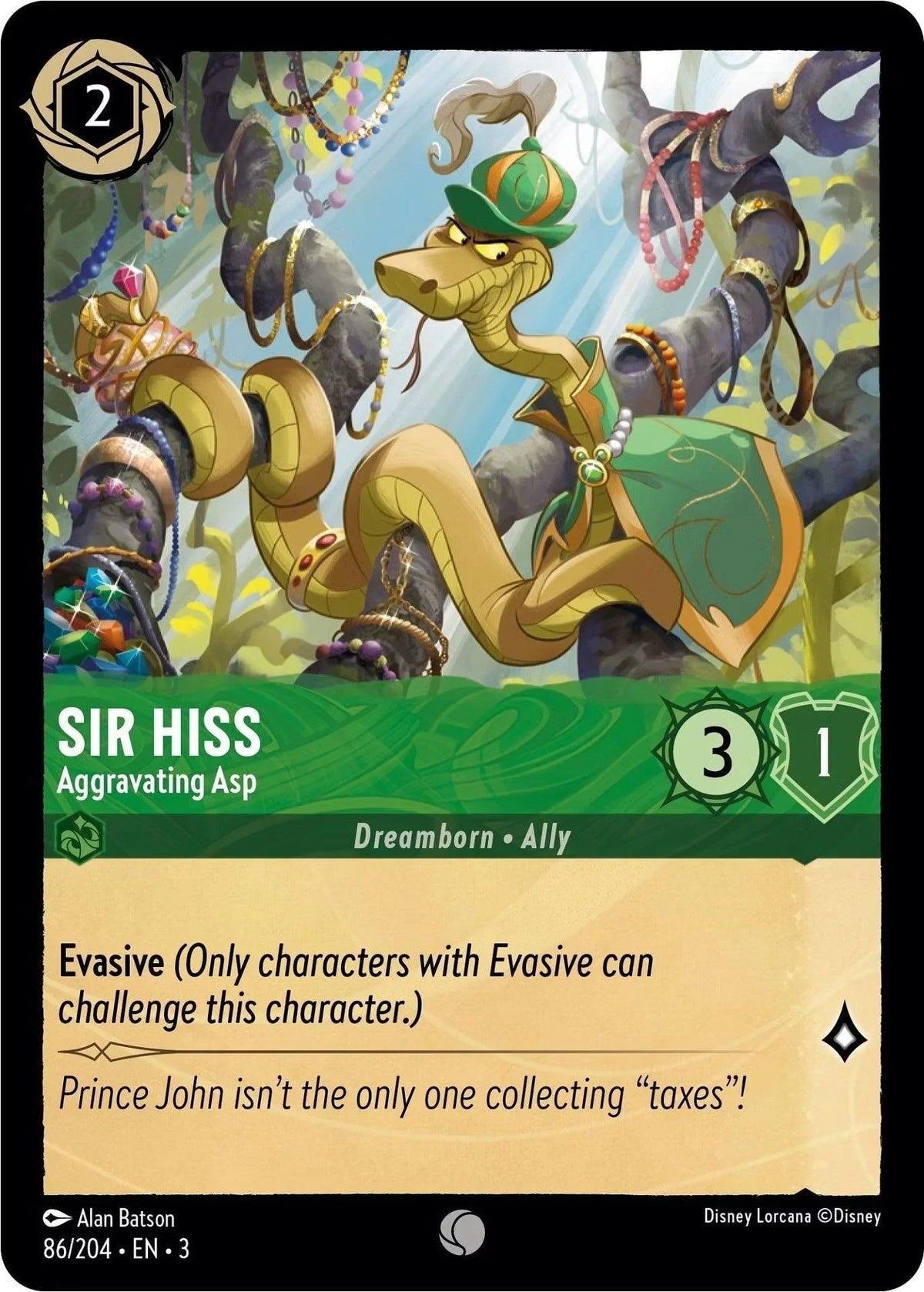  Sir Hiss - Aggravating Asp (86/204) [Into the Inklands] - Trading Card World