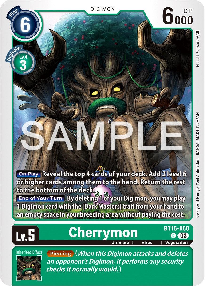 BT15-050, Common, Digimon, Exceed Apocalypse, Green, Ultimate, Vegetation, Virus Cherrymon [BT15-050] [Exceed Apocalypse] - Trading Card World
