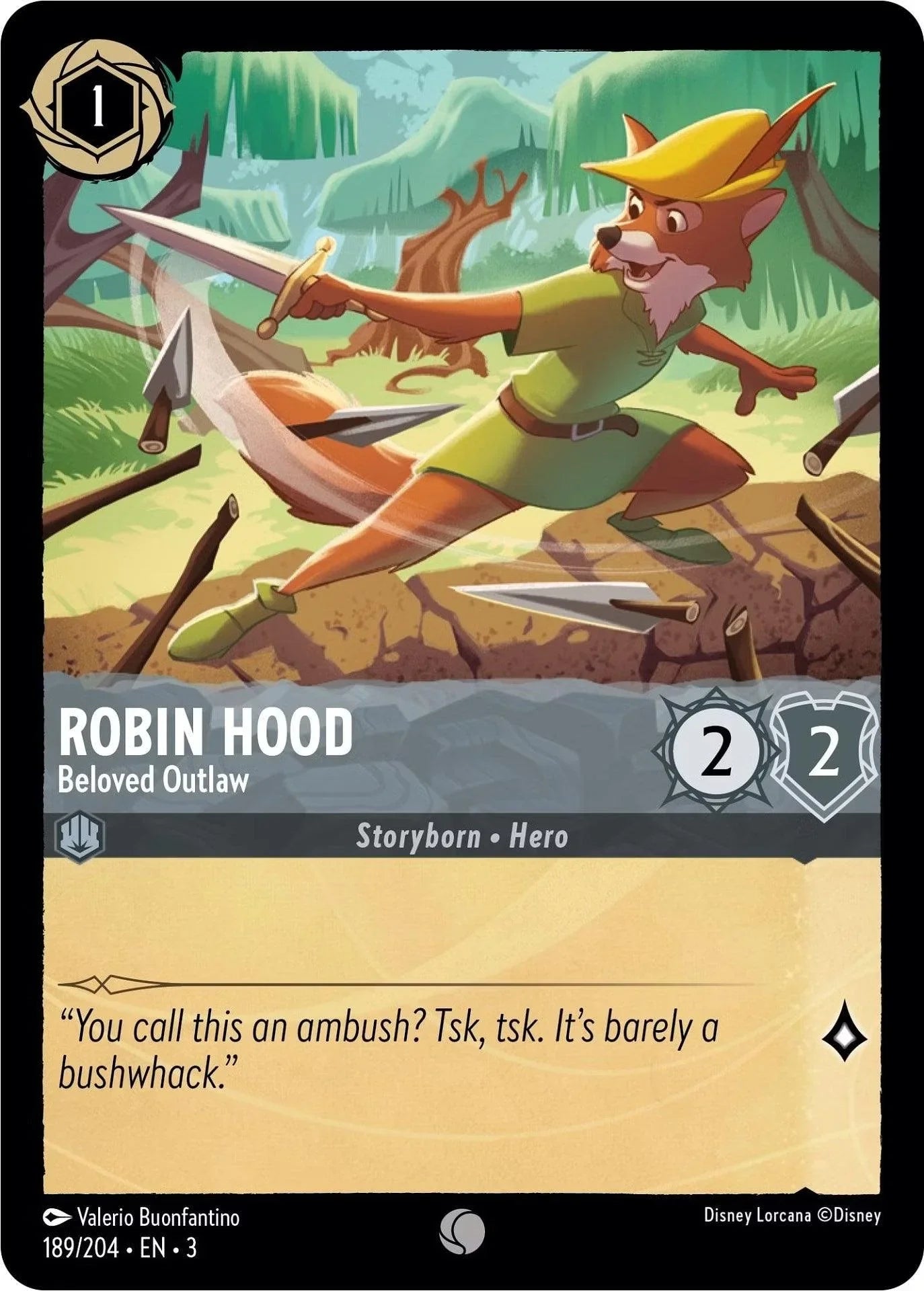  Robin Hood - Beloved Outlaw (189/204) [Into the Inklands] - Trading Card World