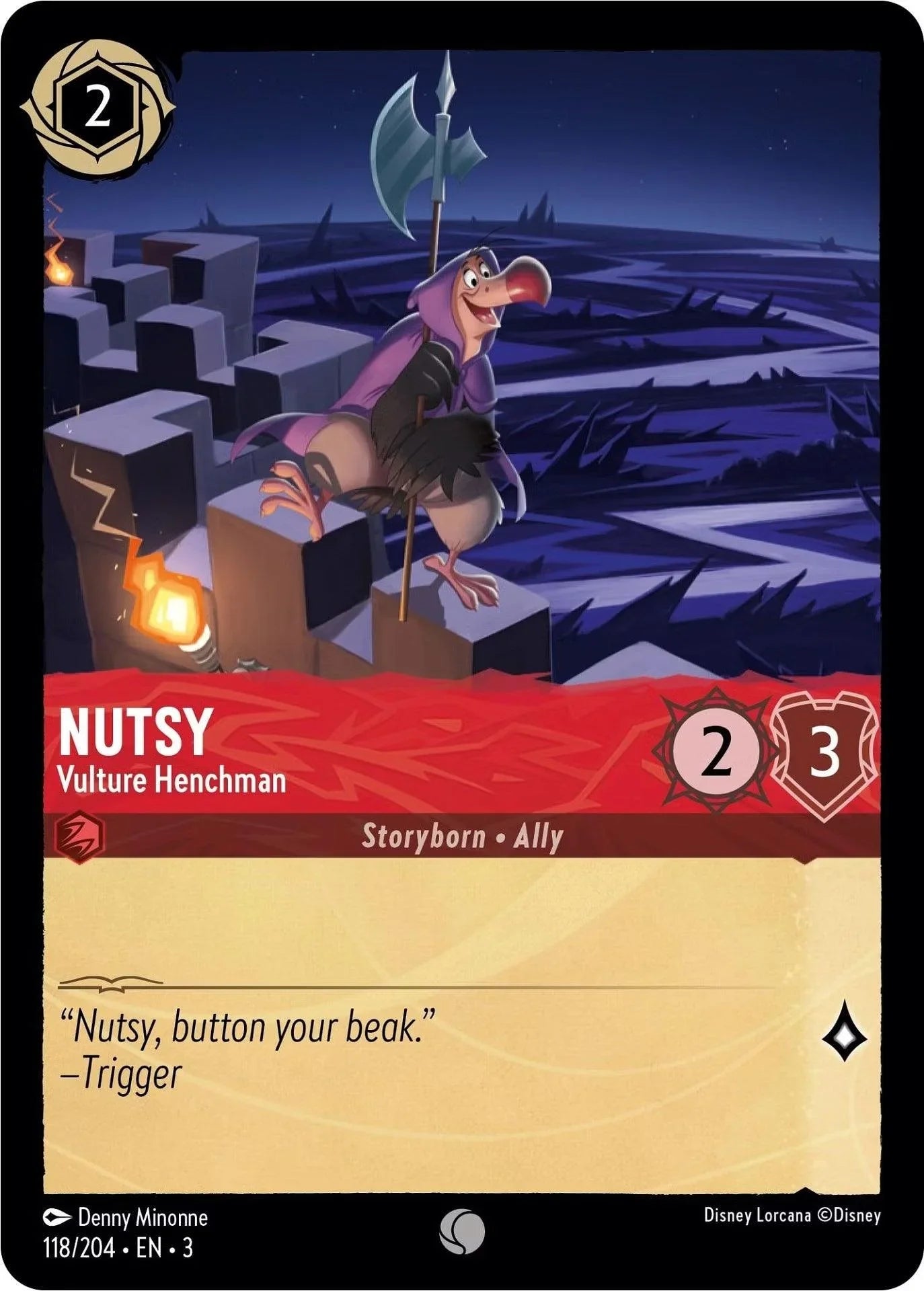  Nutsy - Vulture Henchman (118/204) [Into the Inklands] - Trading Card World