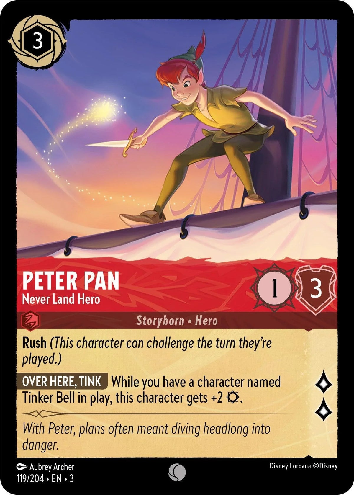  Peter Pan - Never Land Hero (119/204) [Into the Inklands] - Trading Card World