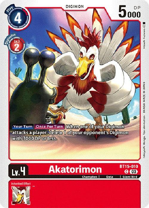 BT15-010, Champion, Common, Data, Digimon, Exceed Apocalypse, Giant Bird, Red Akatorimon [BT15-010] [Exceed Apocalypse] - Trading Card World