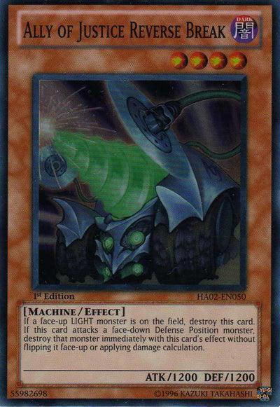 1st Edition, Dark, Effect Monster, Hidden Arsenal 2, Machine, Super Rare, Unlimited Ally of Justice Reverse Break [HA02-EN050] Super Rare - Trading Card World