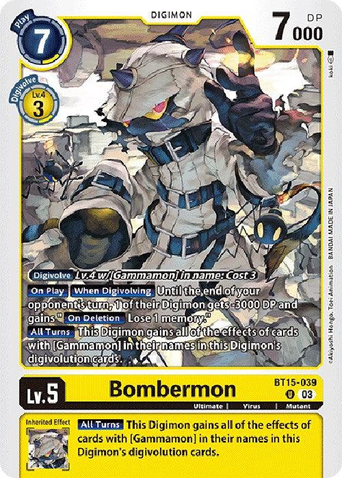 BT15-039, Digimon, Exceed Apocalypse, Mutant, Ultimate, Uncommon, Virus, Yellow Bombermon [BT15-039] [Exceed Apocalypse] - Trading Card World