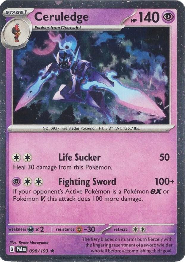 Scarlet & Violet: Paldea Evolved Ceruledge (098/193) (Cosmos Holo) [Scarlet & Violet: Paldea Evolved] - Trading Card World
