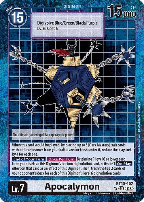 BT15-102, Digimon, Exceed Apocalypse, Mega, Secret Rare, Unidentified, Unknown, White Apocalymon [BT15-102] (Special Edition Alternate Art) [Exceed Apocalypse] - Trading Card World