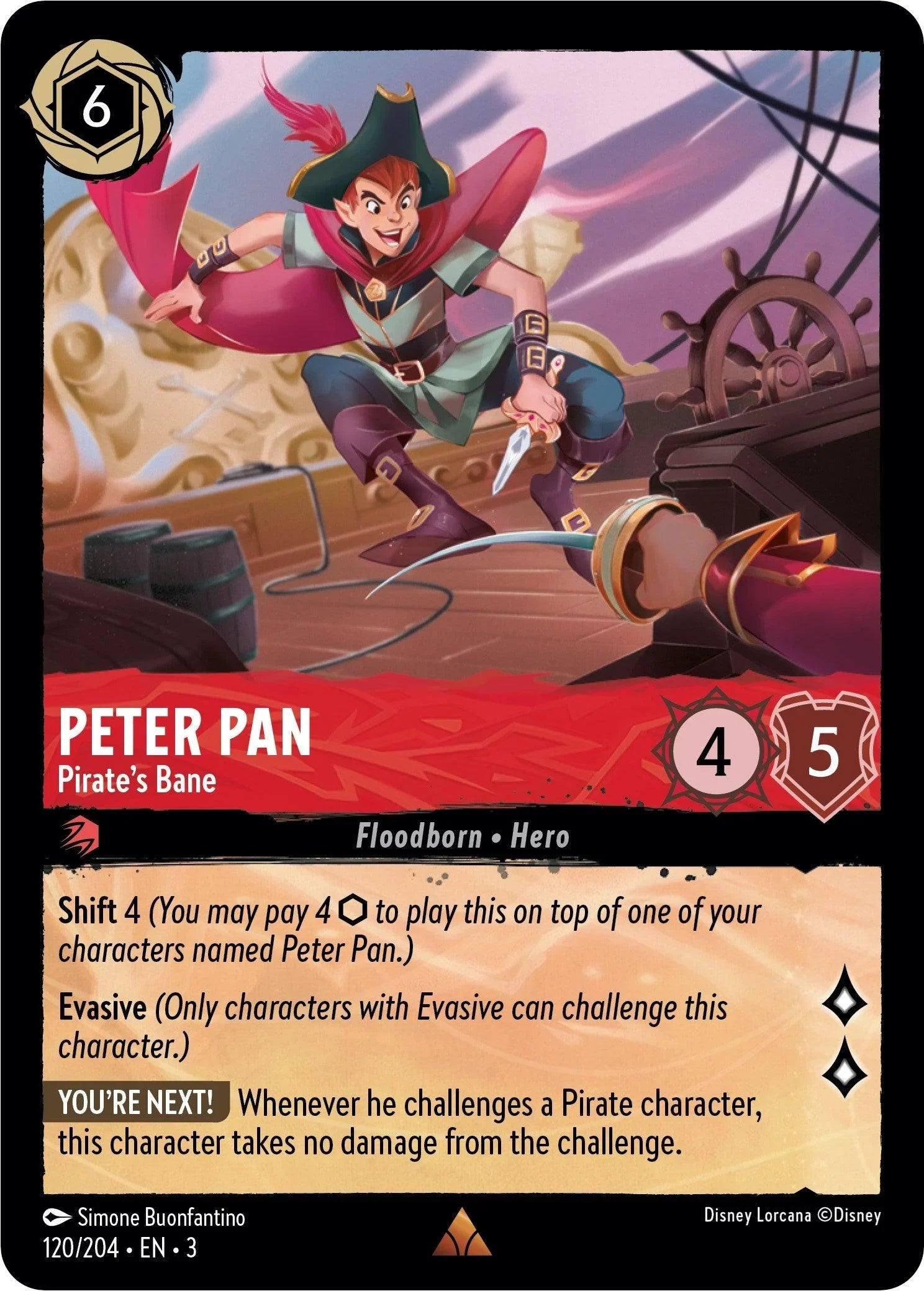  Peter Pan - Pirate's Bane (120/204) [Into the Inklands] - Trading Card World