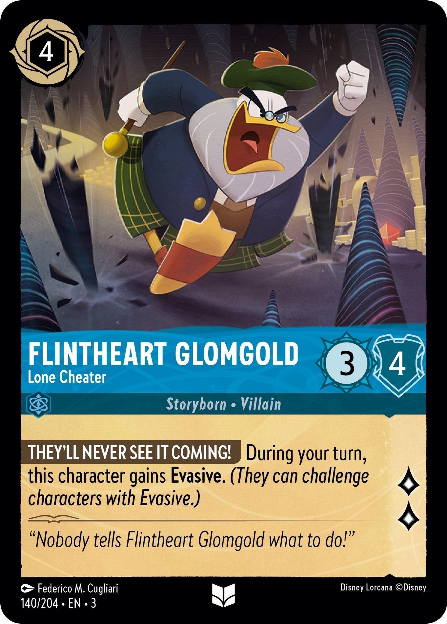  Flintheart Glomgold - Lone Cheater (140/204) [Into the Inklands] - Trading Card World