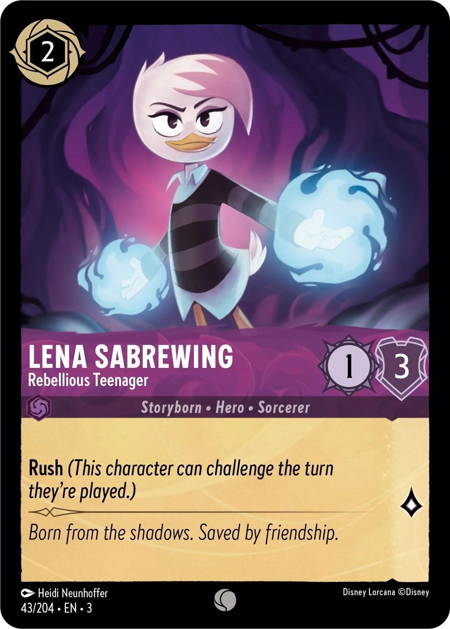  Lena Sabrewing - Rebellious Teenager (43/204) [Into the Inklands] - Trading Card World