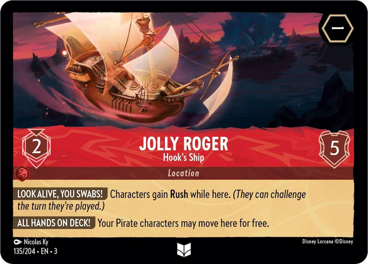  Jolly Roger - Hook's Ship (135/204) [Into the Inklands] - Trading Card World