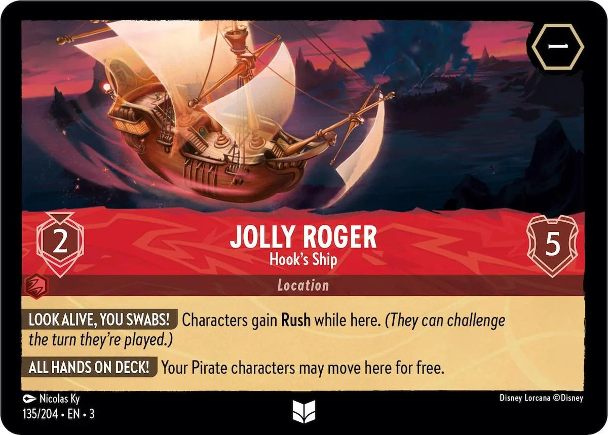  Jolly Roger - Hook's Ship (135/204) [Into the Inklands] - Trading Card World