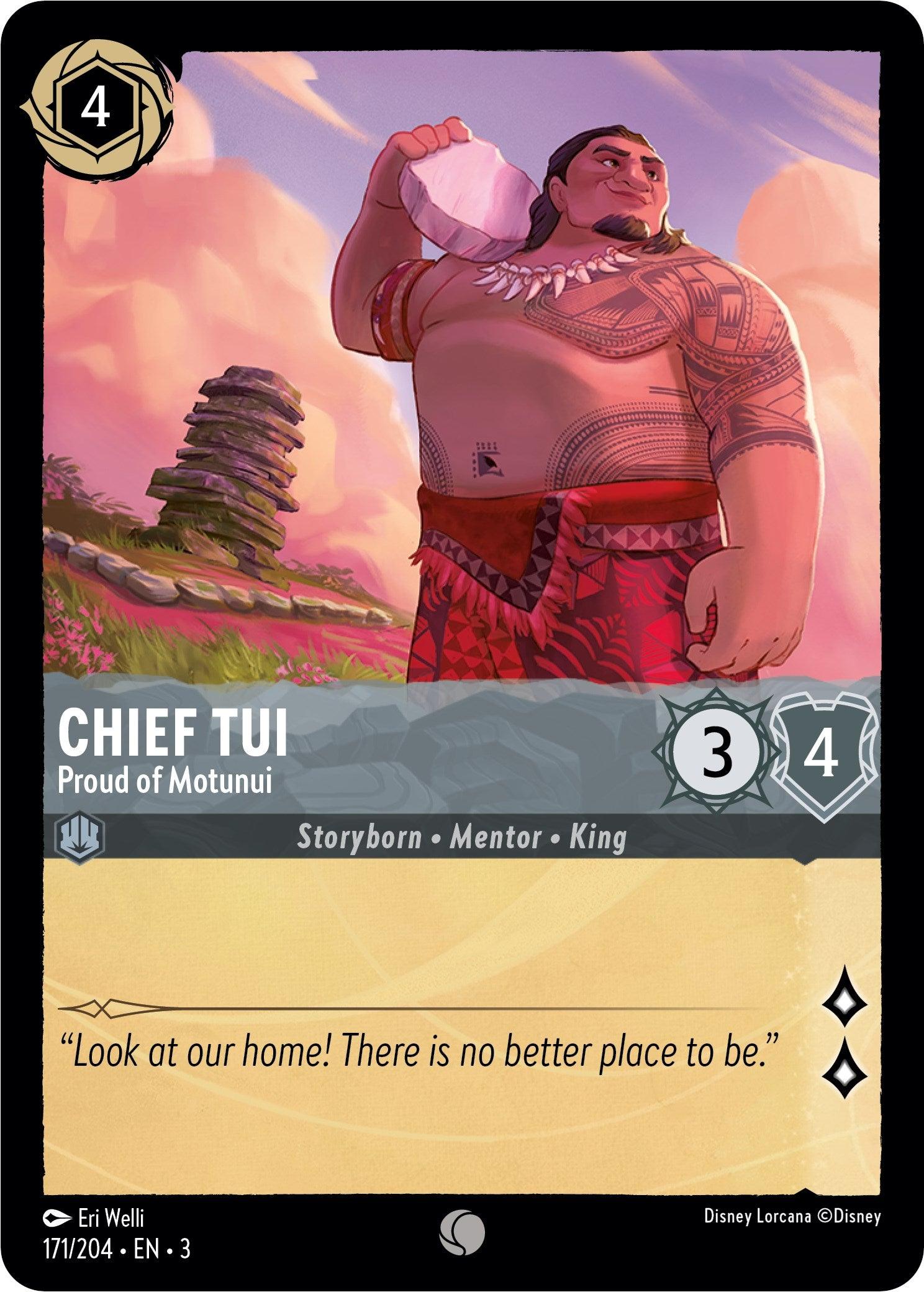  Chief Tui - Proud of Motunui (171/204) [Into the Inklands] - Trading Card World