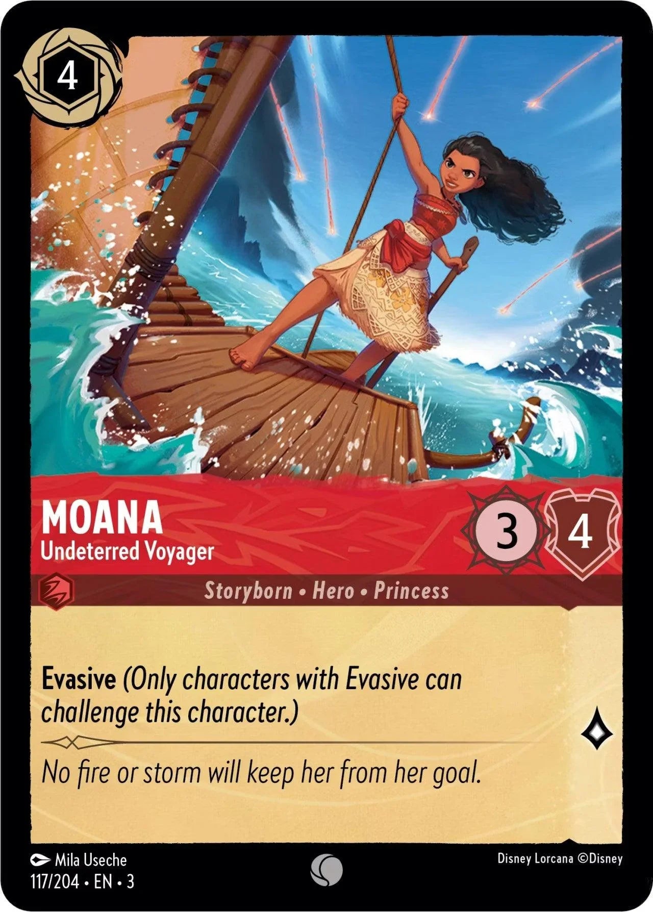  Moana - Undeterred Voyager (117/204) [Into the Inklands] - Trading Card World