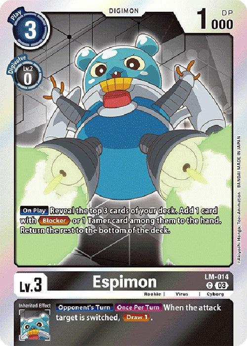Black, Common, Cyborg, Digimon, Exceed Apocalypse, LM-014, Rookie, Virus Espimon [LM-014] (English Exclusive) [Exceed Apocalypse] - Trading Card World