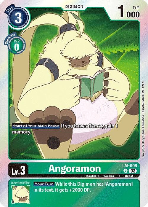 Beast, Digimon, Exceed Apocalypse, Green, LM-008, Rookie, Uncommon, Vaccine Angoramon [LM-008] (English Exclusive) [Exceed Apocalypse] - Trading Card World