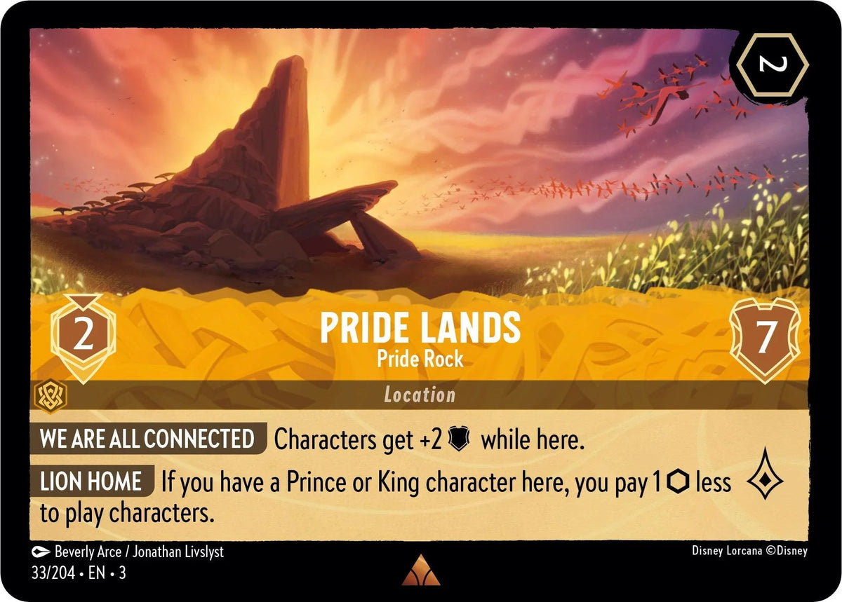  Pride Lands - Pride Rock (33/204) [Into the Inklands] - Trading Card World