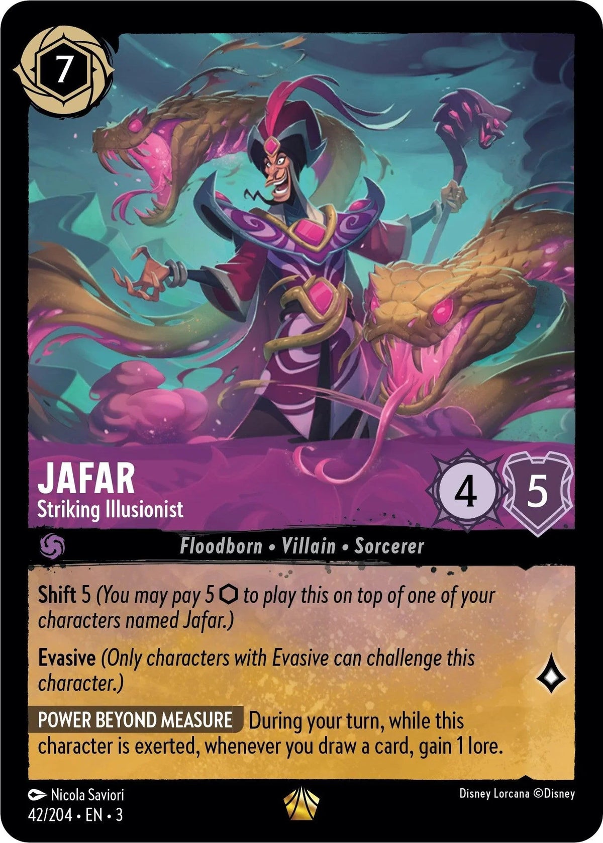  Jafar - Striking Illusionist (42/204) [Into the Inklands] - Trading Card World