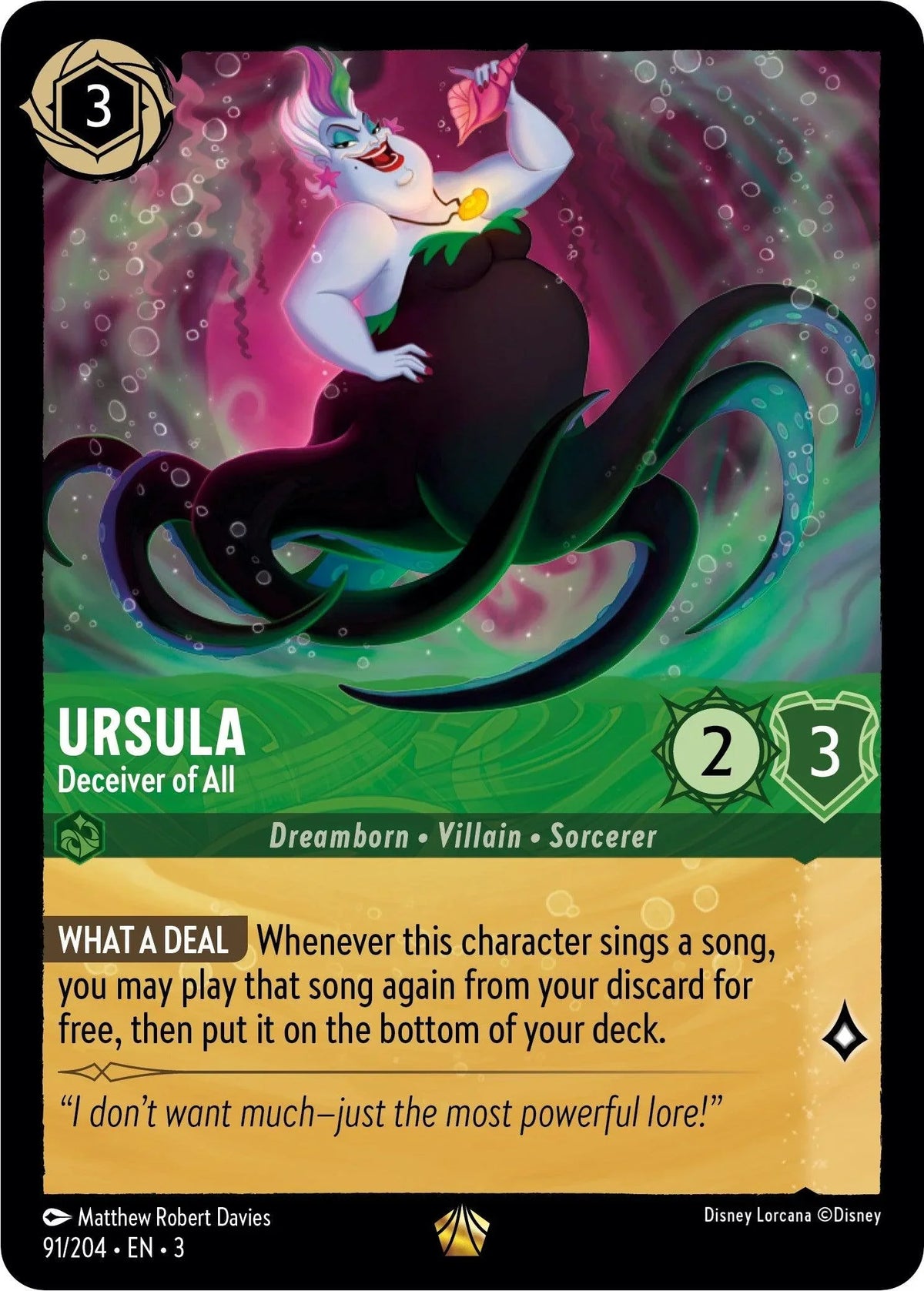  Ursula - Deceiver of All (91/204) [Into the Inklands] - Trading Card World