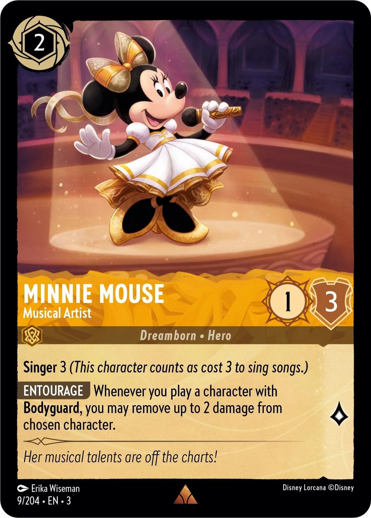  Minnie Mouse - Musical Artist (9/204) [Into the Inklands] - Trading Card World