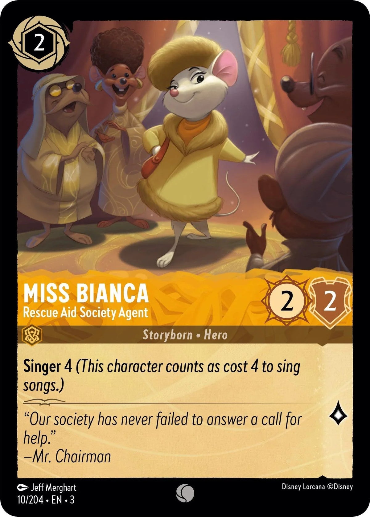  Miss Bianca - Rescue Aid Society Agent (10/204) [Into the Inklands] - Trading Card World
