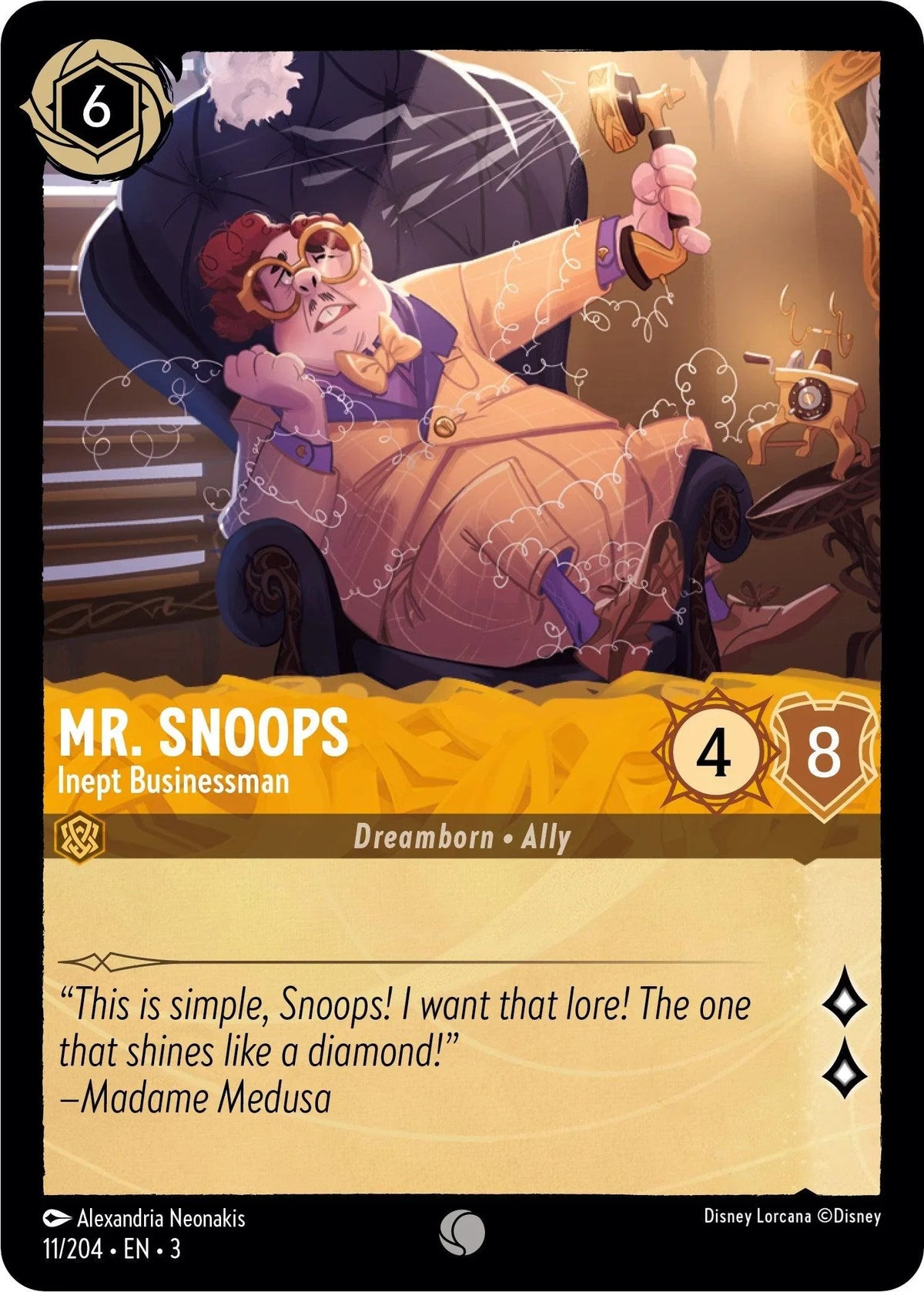  Mr. Snoops - Inept Businessman (11/204) [Into the Inklands] - Trading Card World