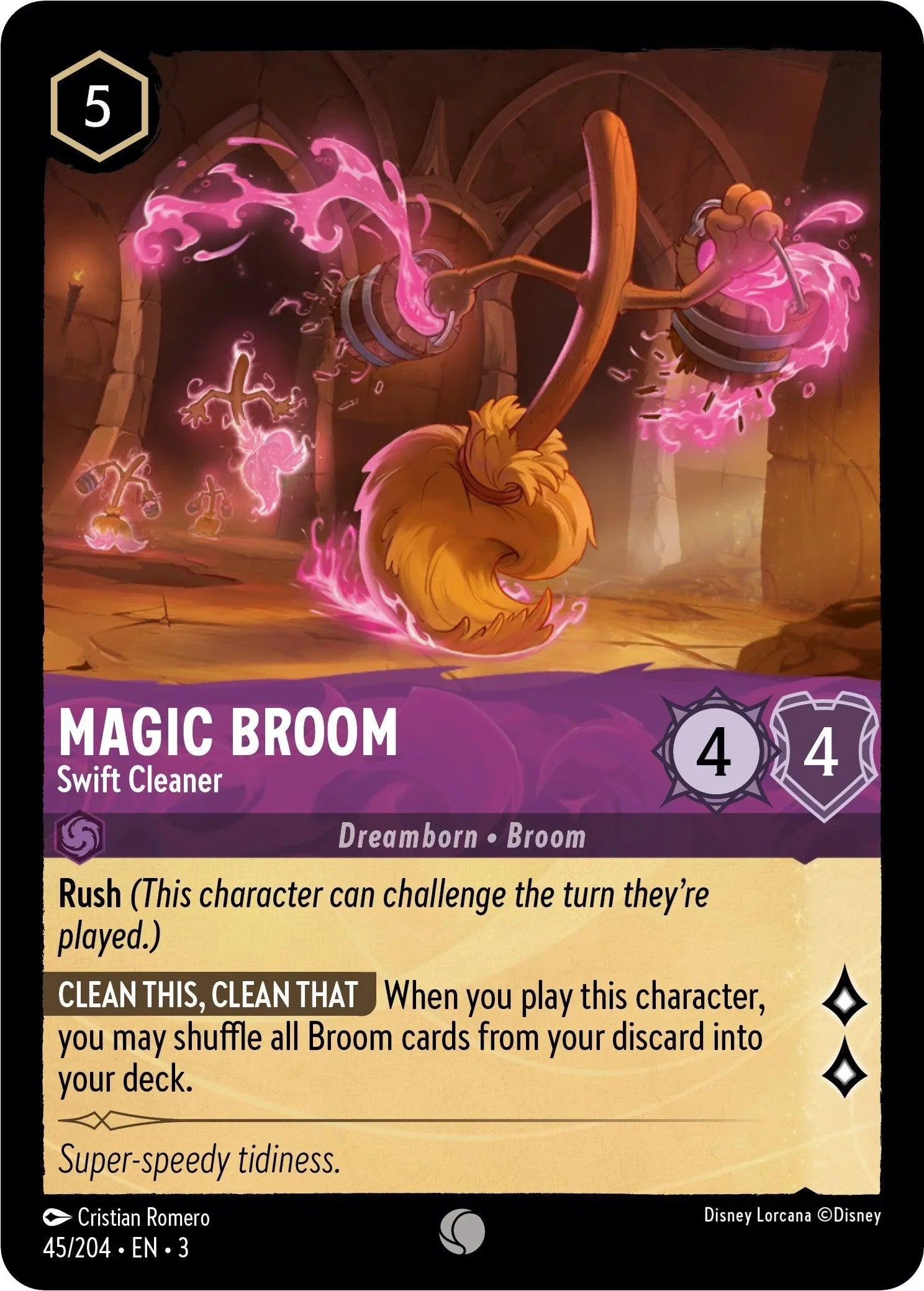  Magic Broom - Swift Cleaner (45//204) [Into the Inklands] - Trading Card World