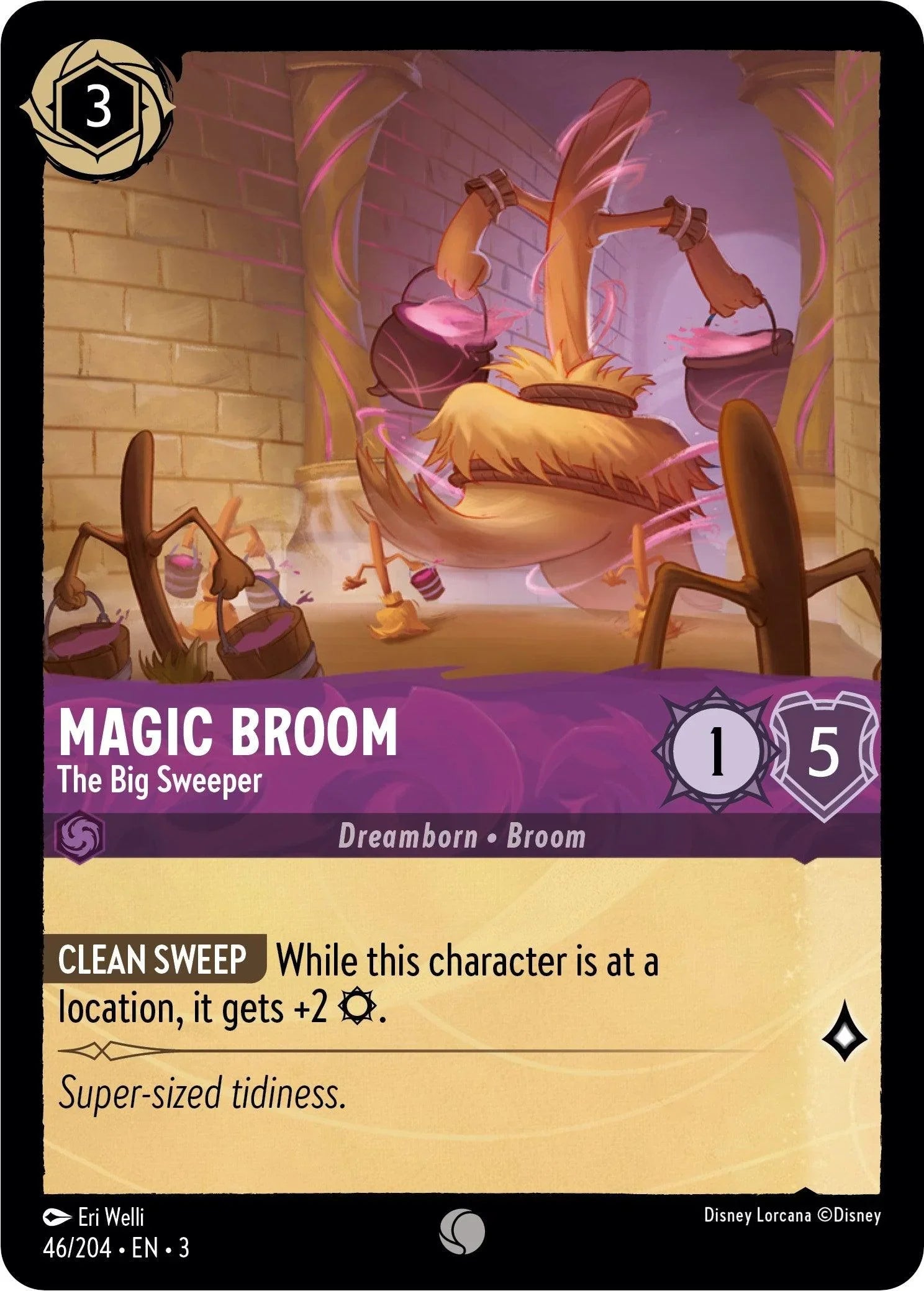  Magic Broom - The Big Sweeper (46//204) [Into the Inklands] - Trading Card World