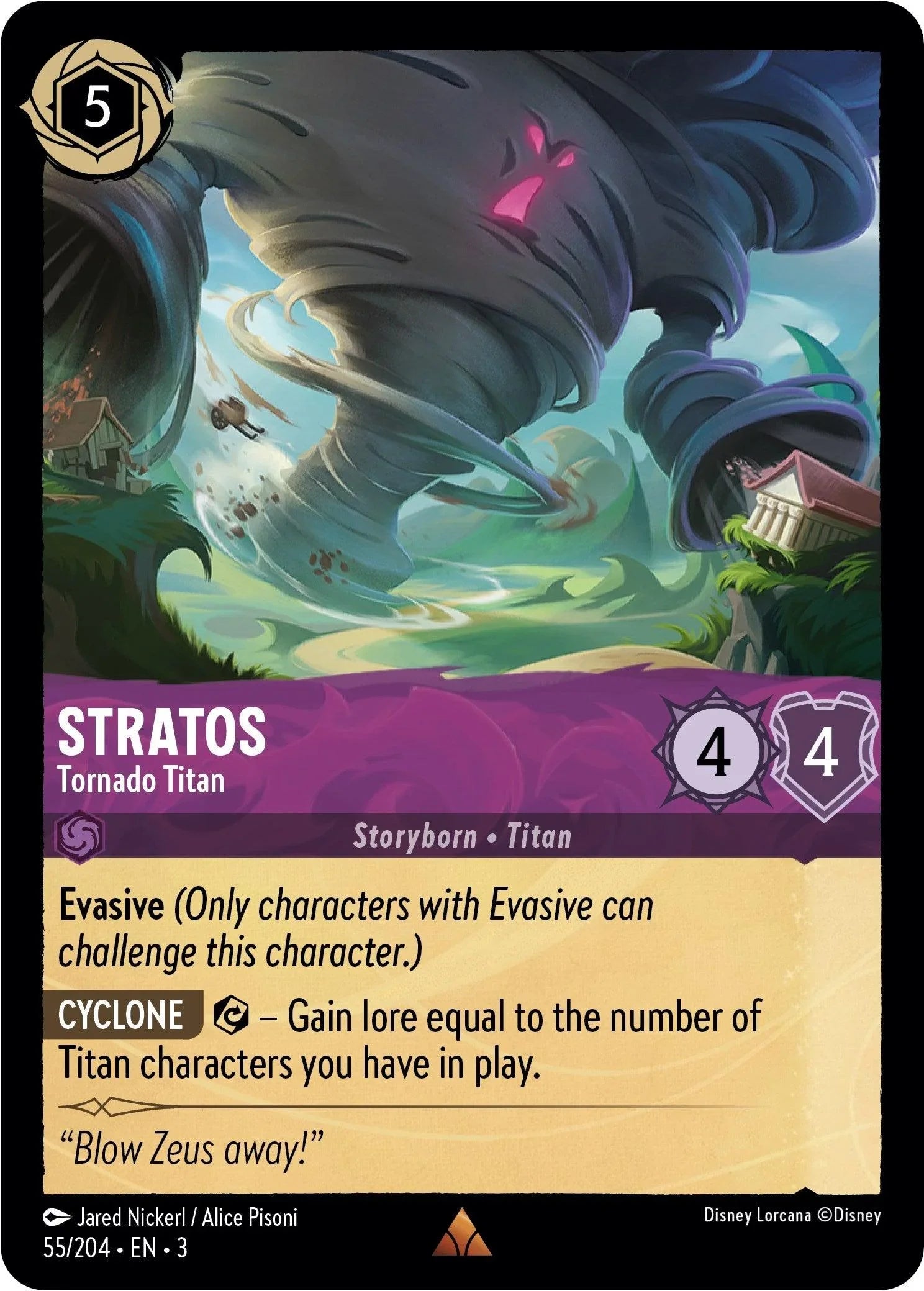  Stratos - Tornado Titan (55//204) [Into the Inklands] - Trading Card World