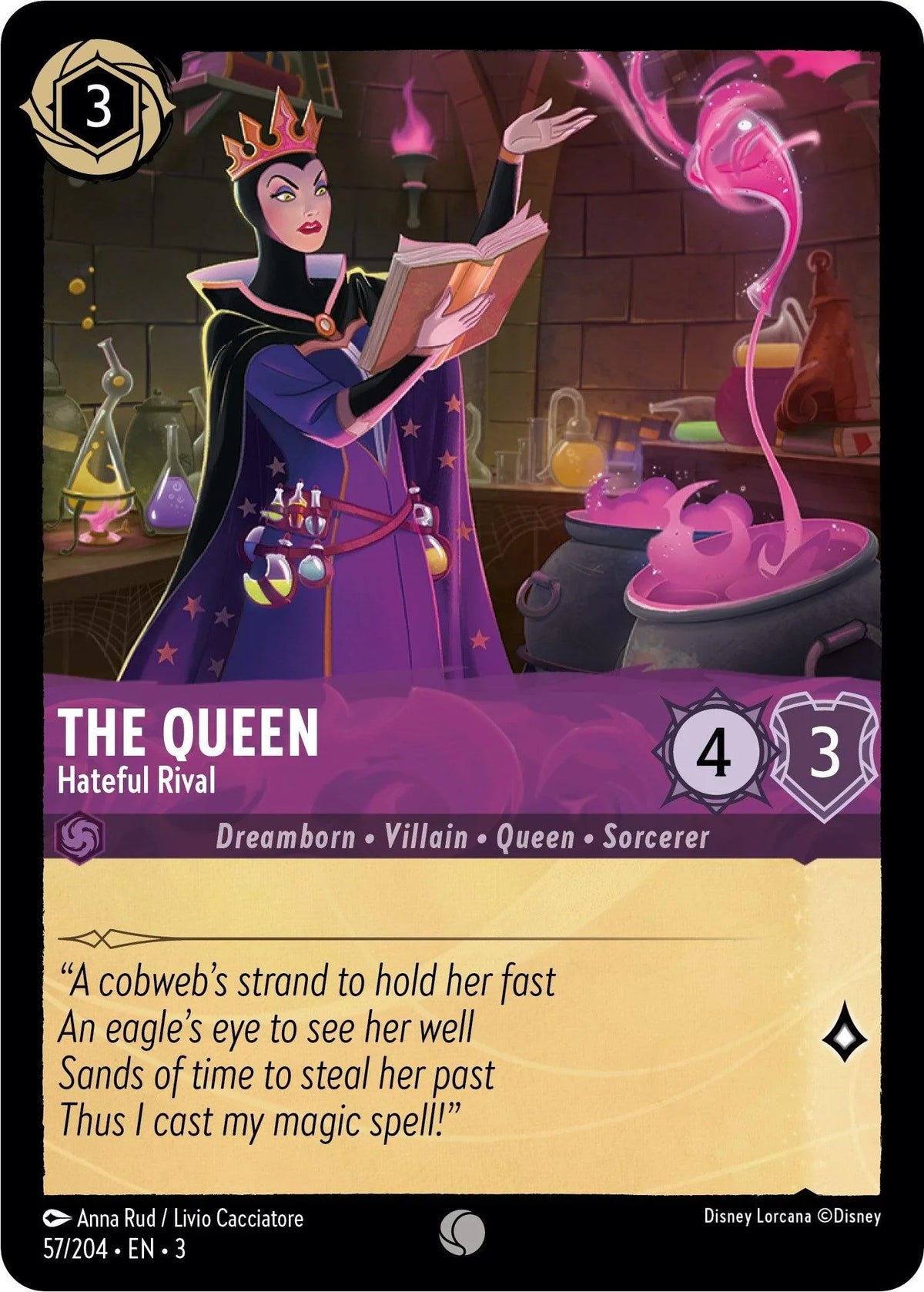  The Queen - Hateful Rival (57/204) [Into the Inklands] - Trading Card World