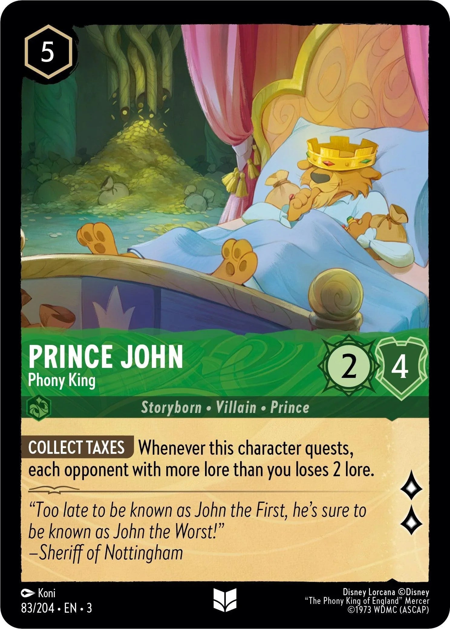  Prince John - Phony King (83//204) [Into the Inklands] - Trading Card World