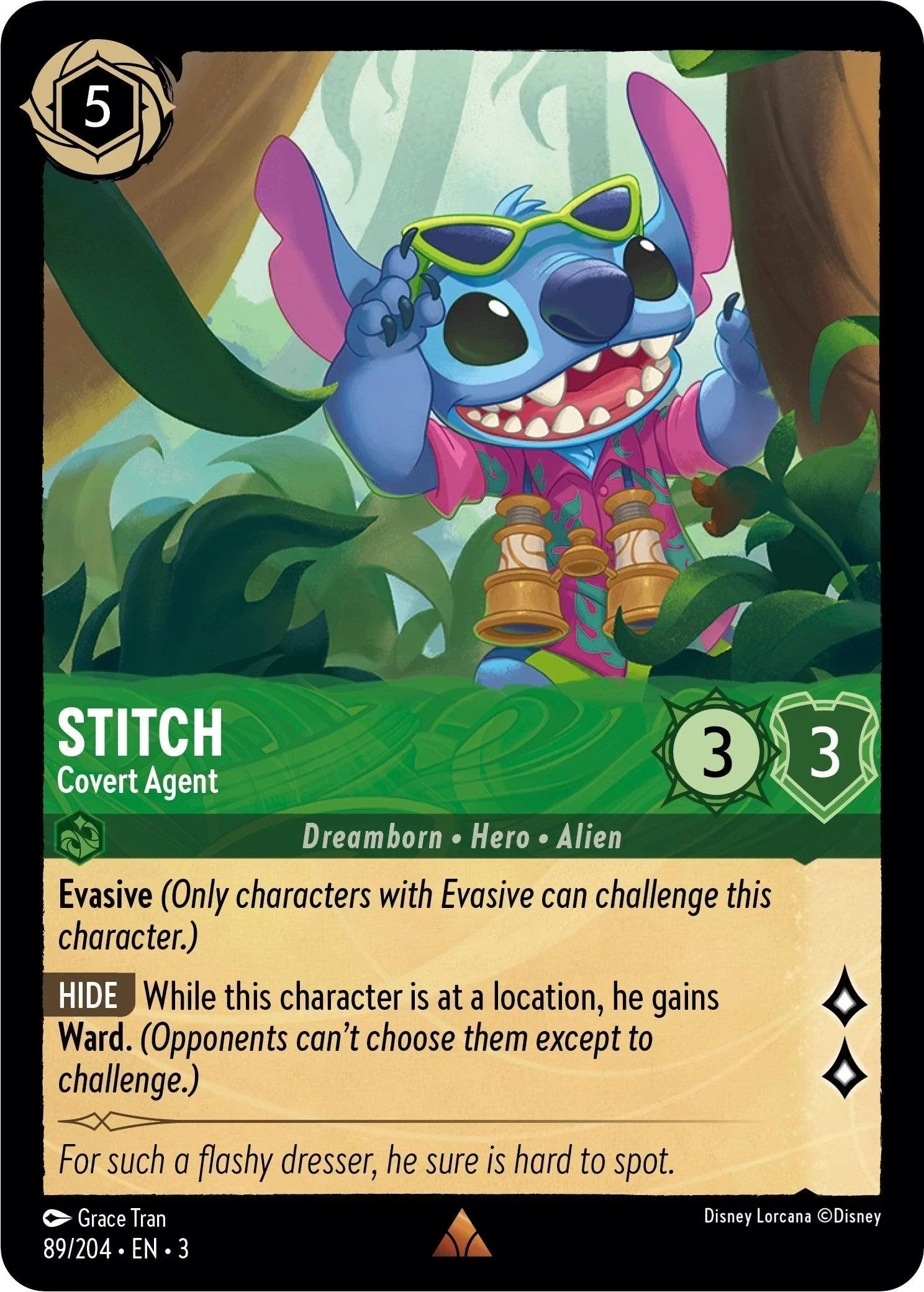  Stitch - Covert Agent (89//204) [Into the Inklands] - Trading Card World