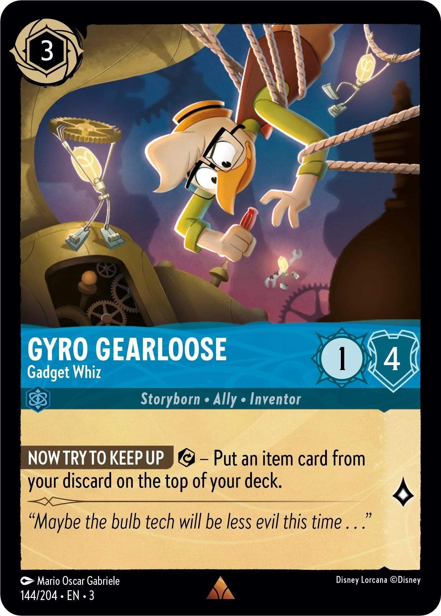  Gyro Gearloose - Gadget Whiz (144//204) [Into the Inklands] - Trading Card World