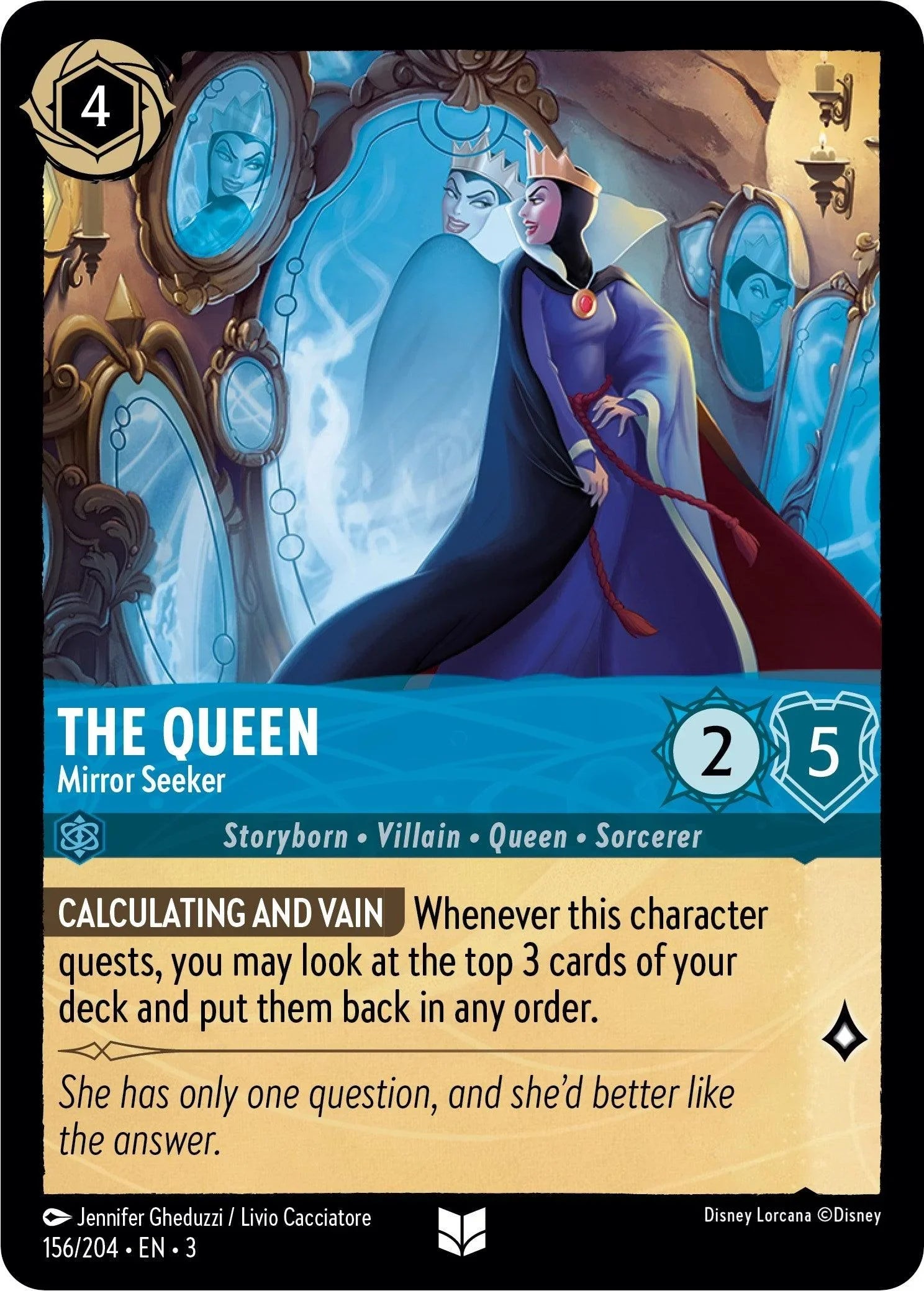  The Queen - Mirror Seeker (156/204) [Into the Inklands] - Trading Card World
