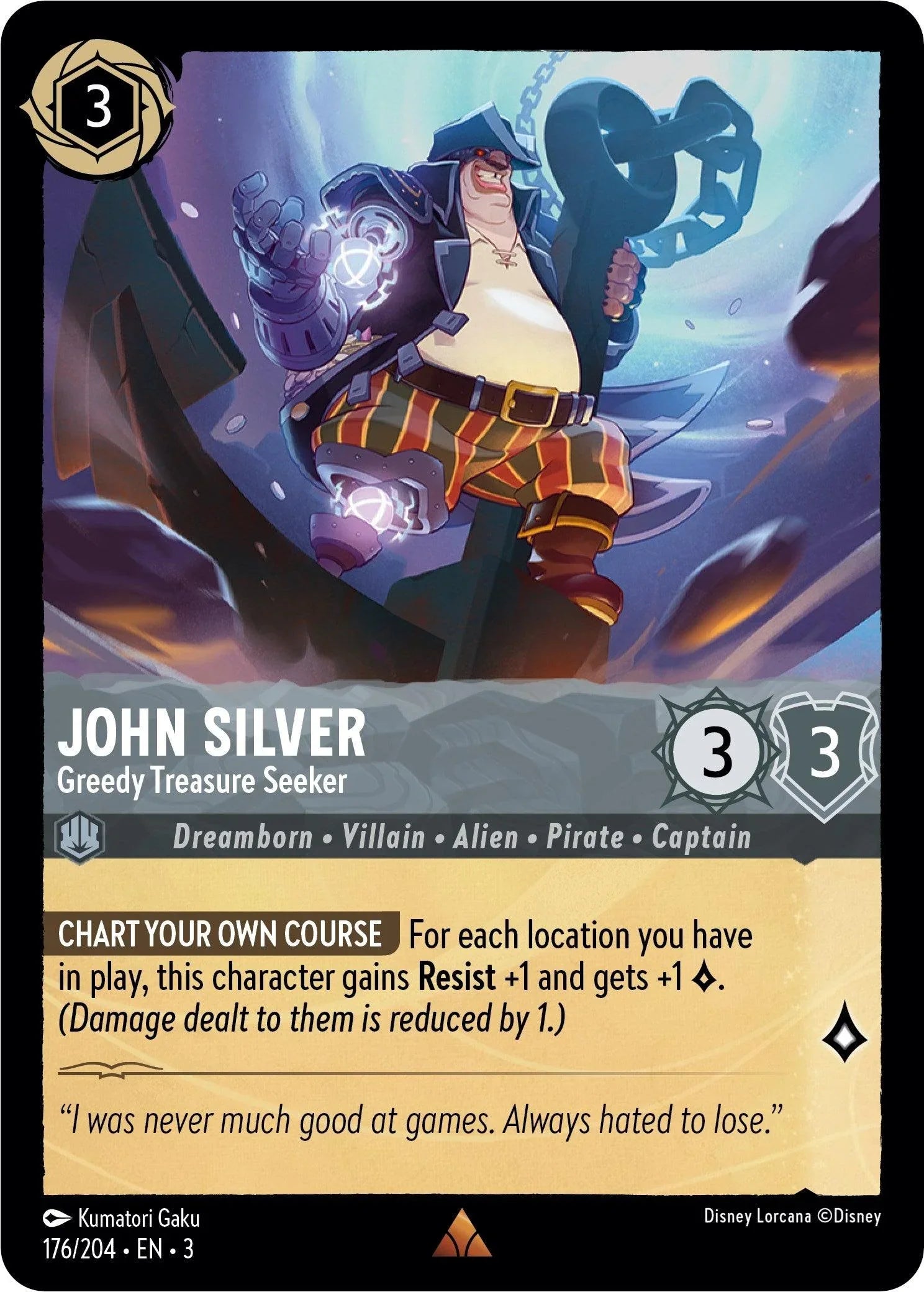  John Silver - Greedy Treasure Seeker (176/204) [Into the Inklands] - Trading Card World