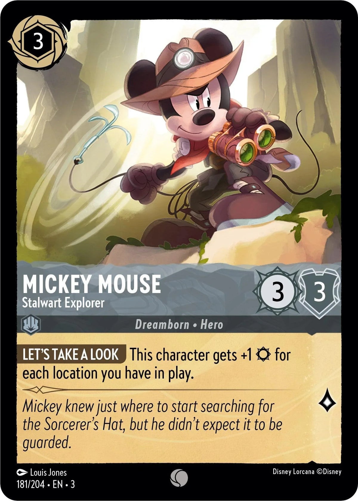  Mickey Mouse - Stalwart Explorer (181/204) [Into the Inklands] - Trading Card World
